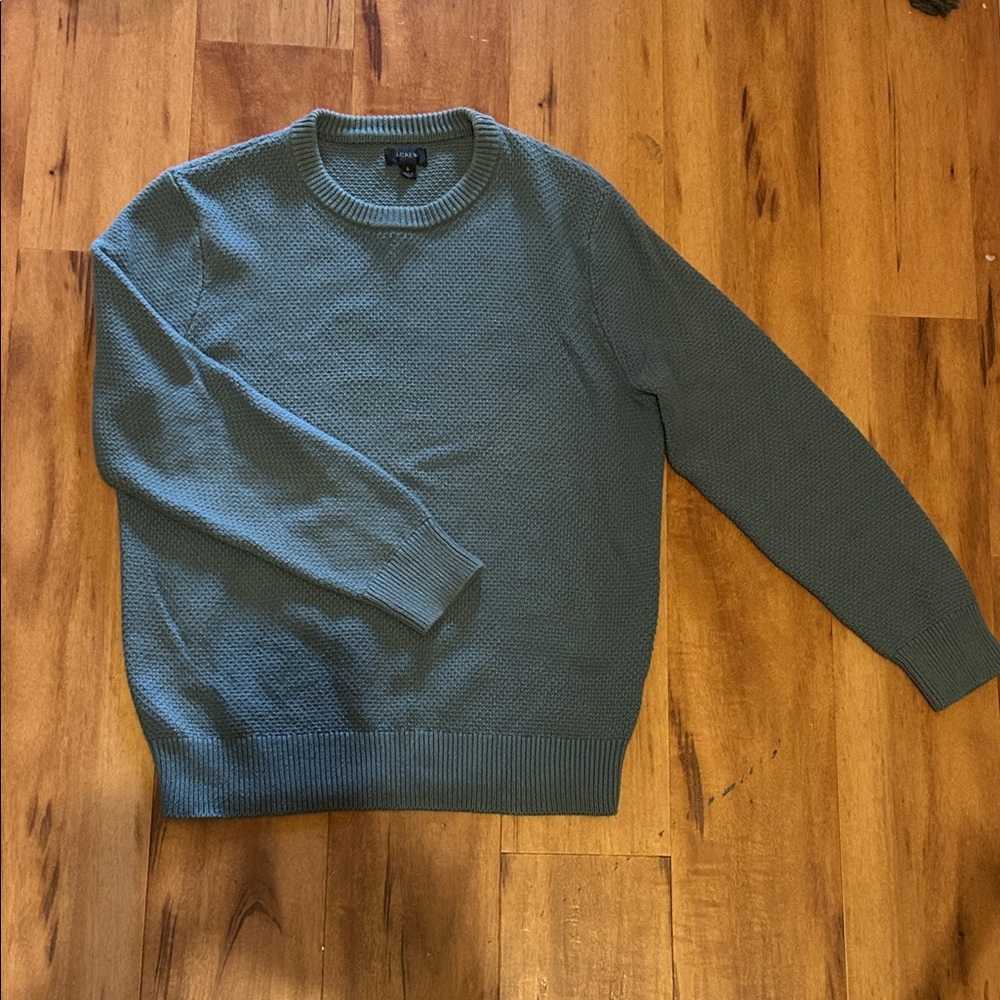 J. Crew Men's Teal Crewneck Sweater